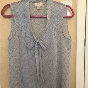 Dressy light blue tank top from The LOFT